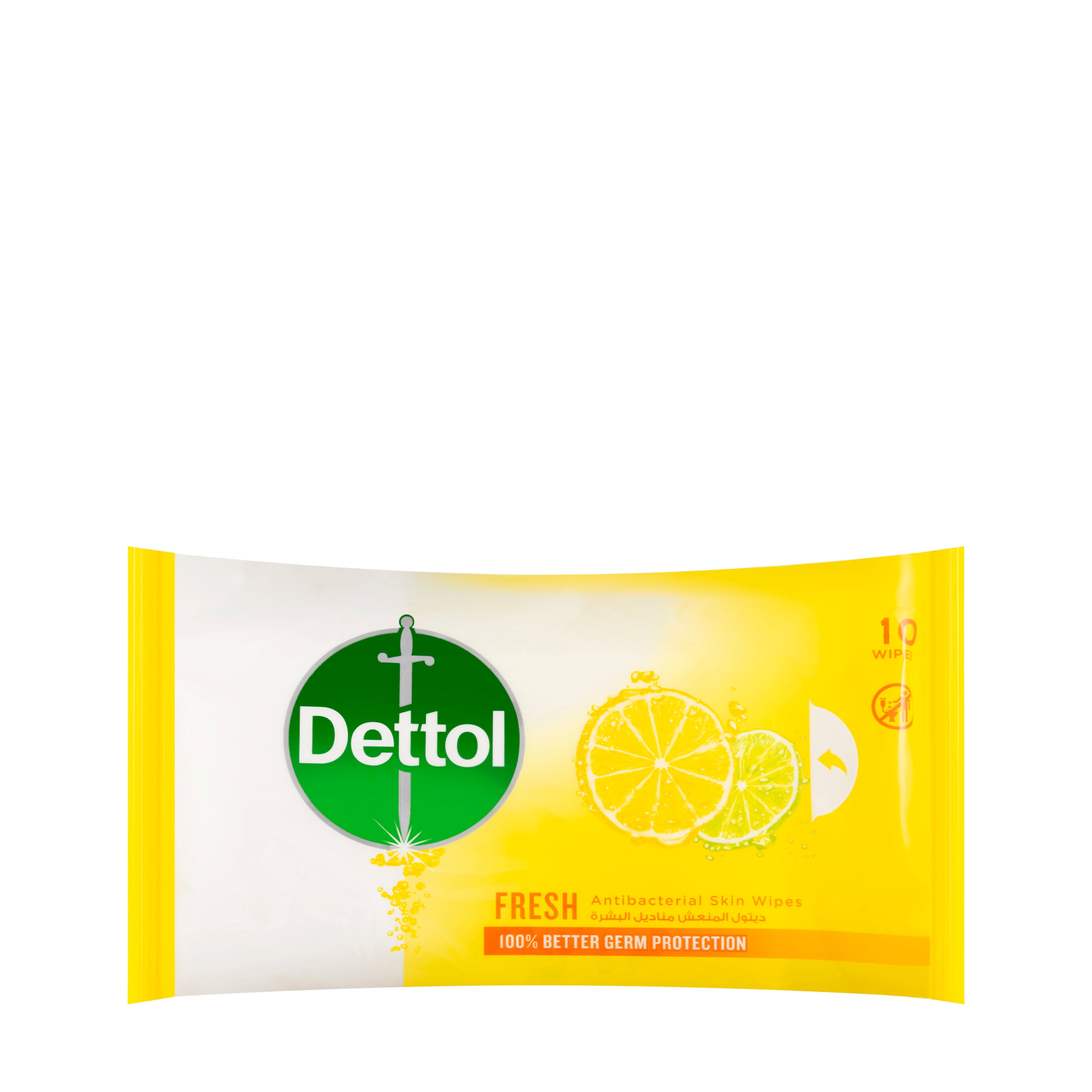 Dettol Fresh [Lemon] Anti-Bacterial Wipes 10 Pieces