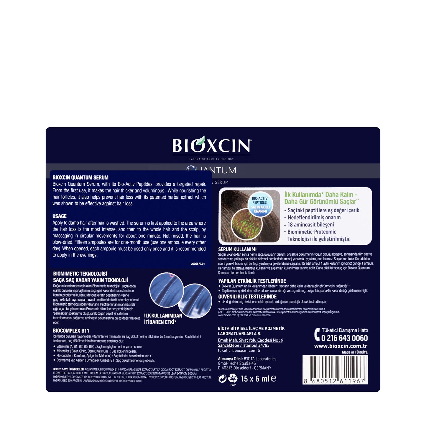Bioxcin Quantum Bio-Activ Serum (15 x 6 ml)