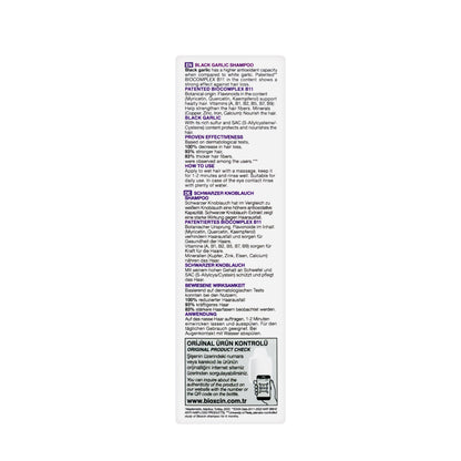 Bioxcin Black Garlic Shampoo 300 Ml