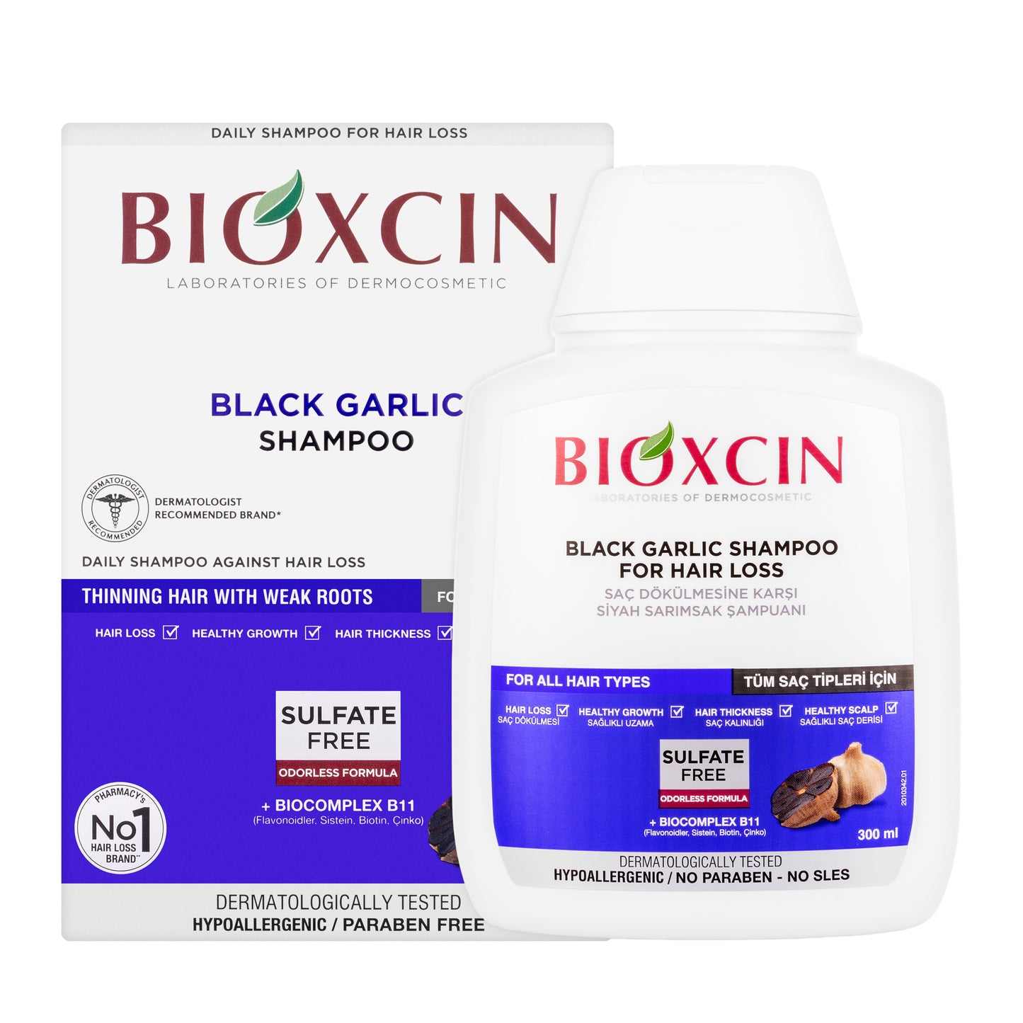 Bioxcin Black Garlic Shampoo 300 Ml