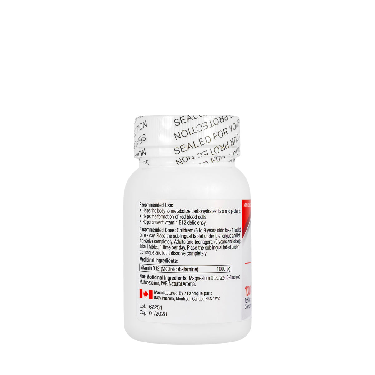 Inov Pharma B12 1000Mcg Sublingual 100 Tablet