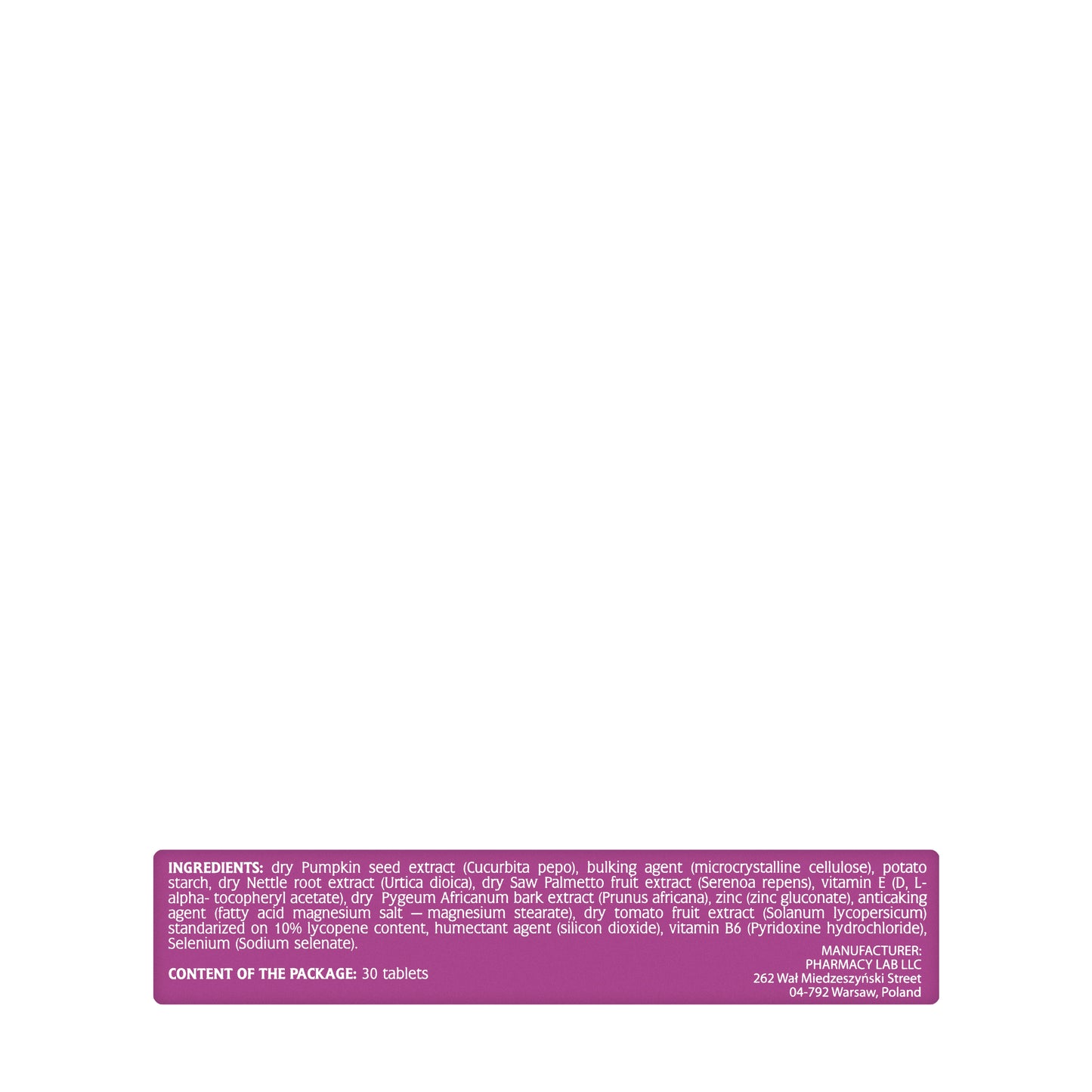 Prostamin Plus 30 Tablets