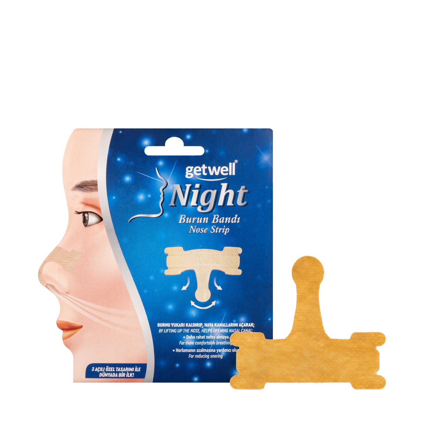 Getwell Night Nose Strip 8 Pieces [G1012]