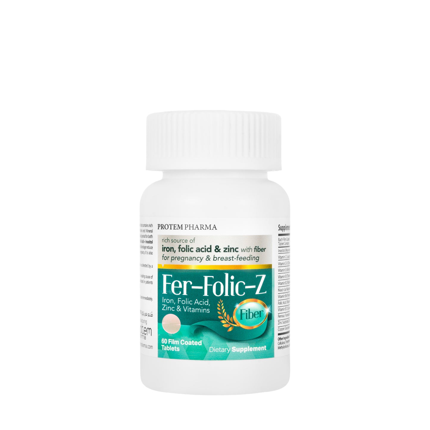 Protem Pharma Fer-Folic-Z Fiber 60 Tablets