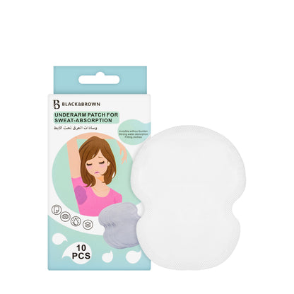 Black & Brown Underarm Sweat Absorption Patch 10 Pieces