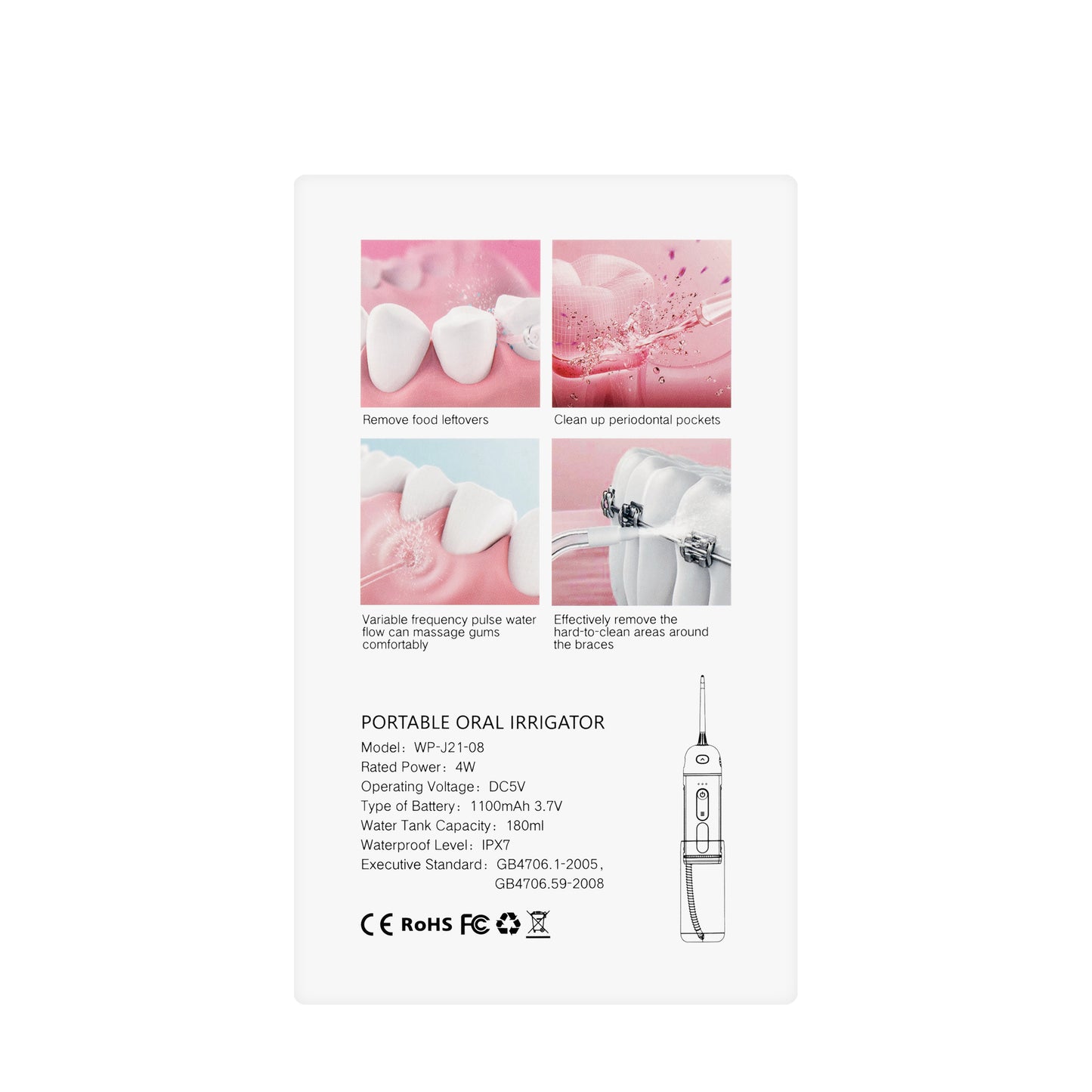 Black & Brown Portable Oral Irrigator [Wp-J21-08]
