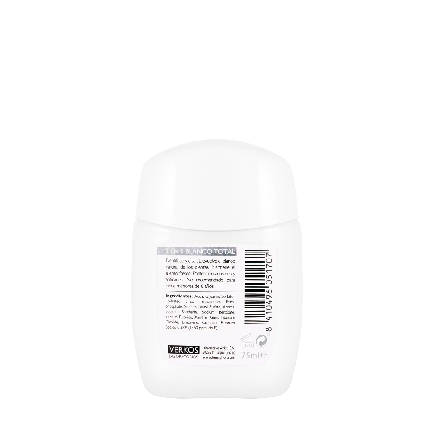 Kemphor White 2 in 1 ToothPaste 75ml