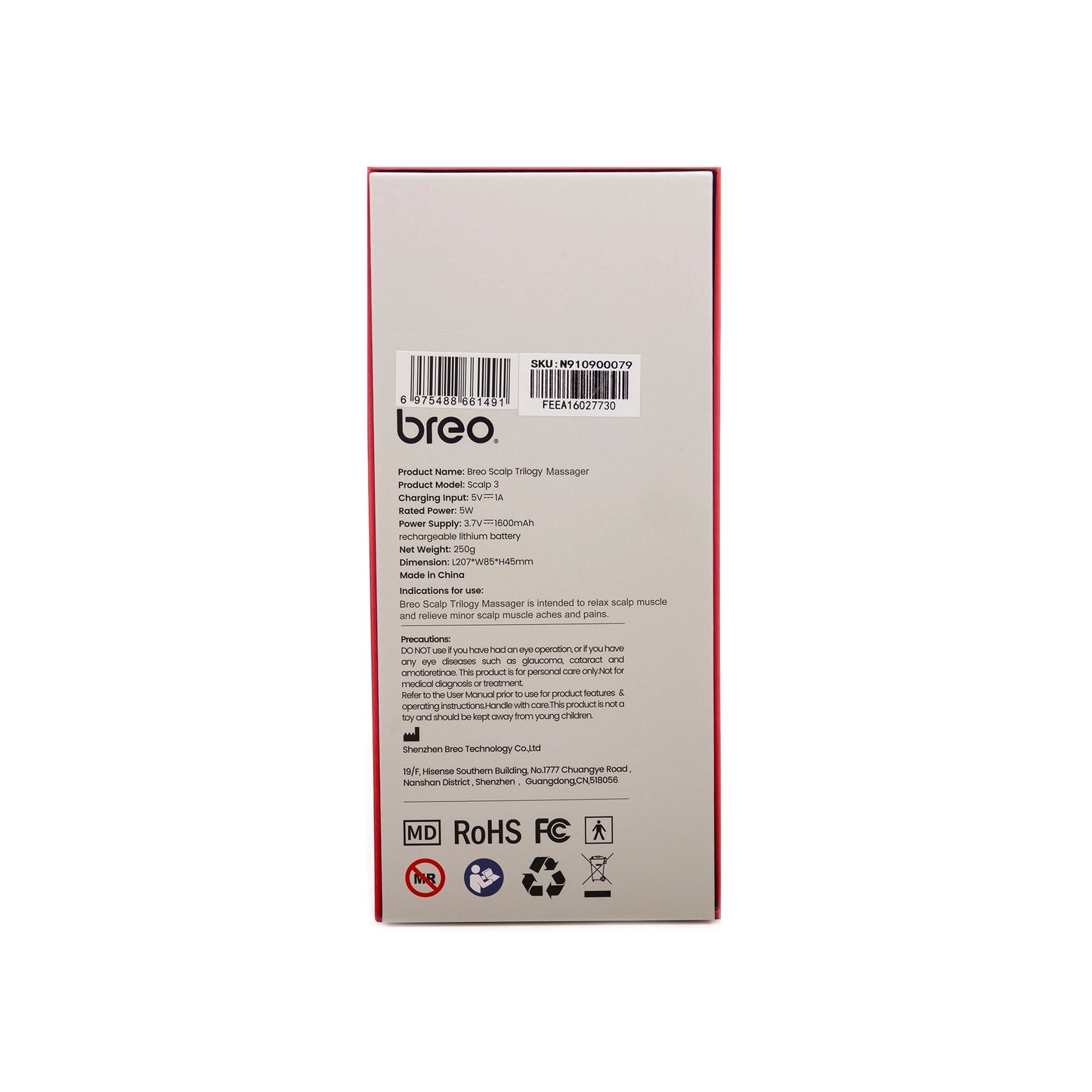 Breo S3 Scalp Trilogy Massaging Brush