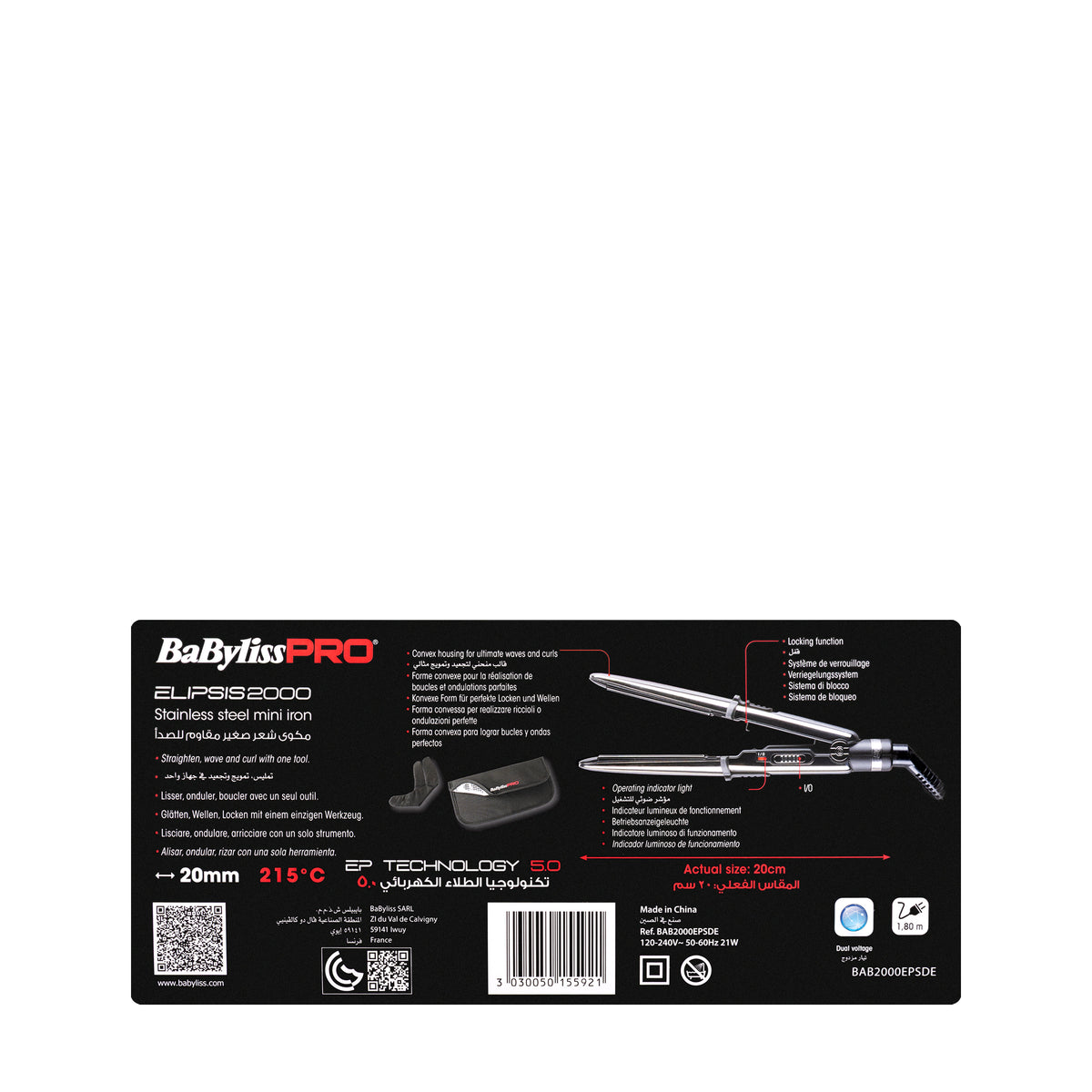 Babyliss Pro Hair Straightener [BAB2000]