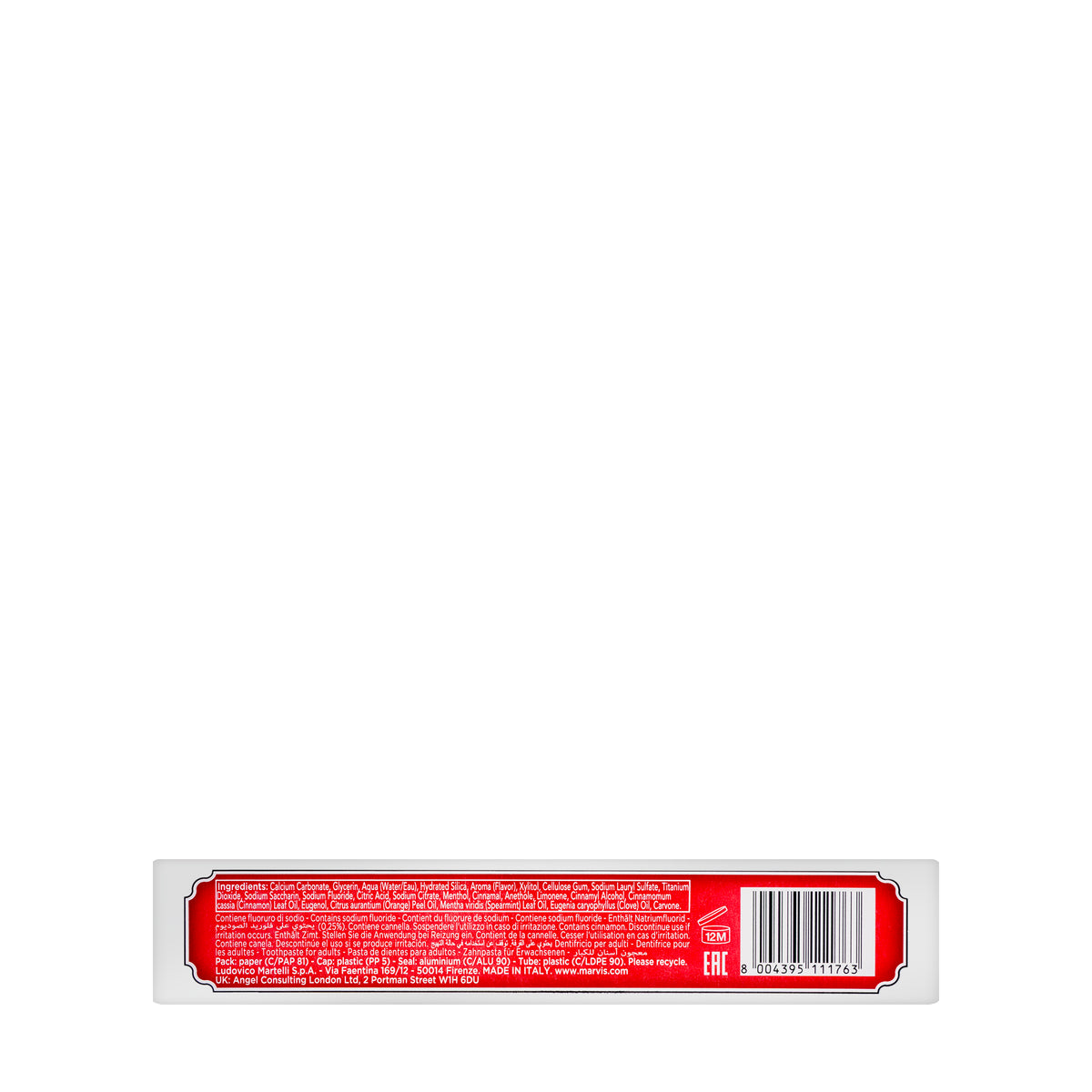 Marvis Cinnamon Mint Toothpaste 85ml