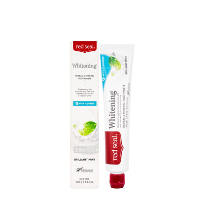 Red Seal Whitening fluoride Brilliant Mint Toothpaste 100g