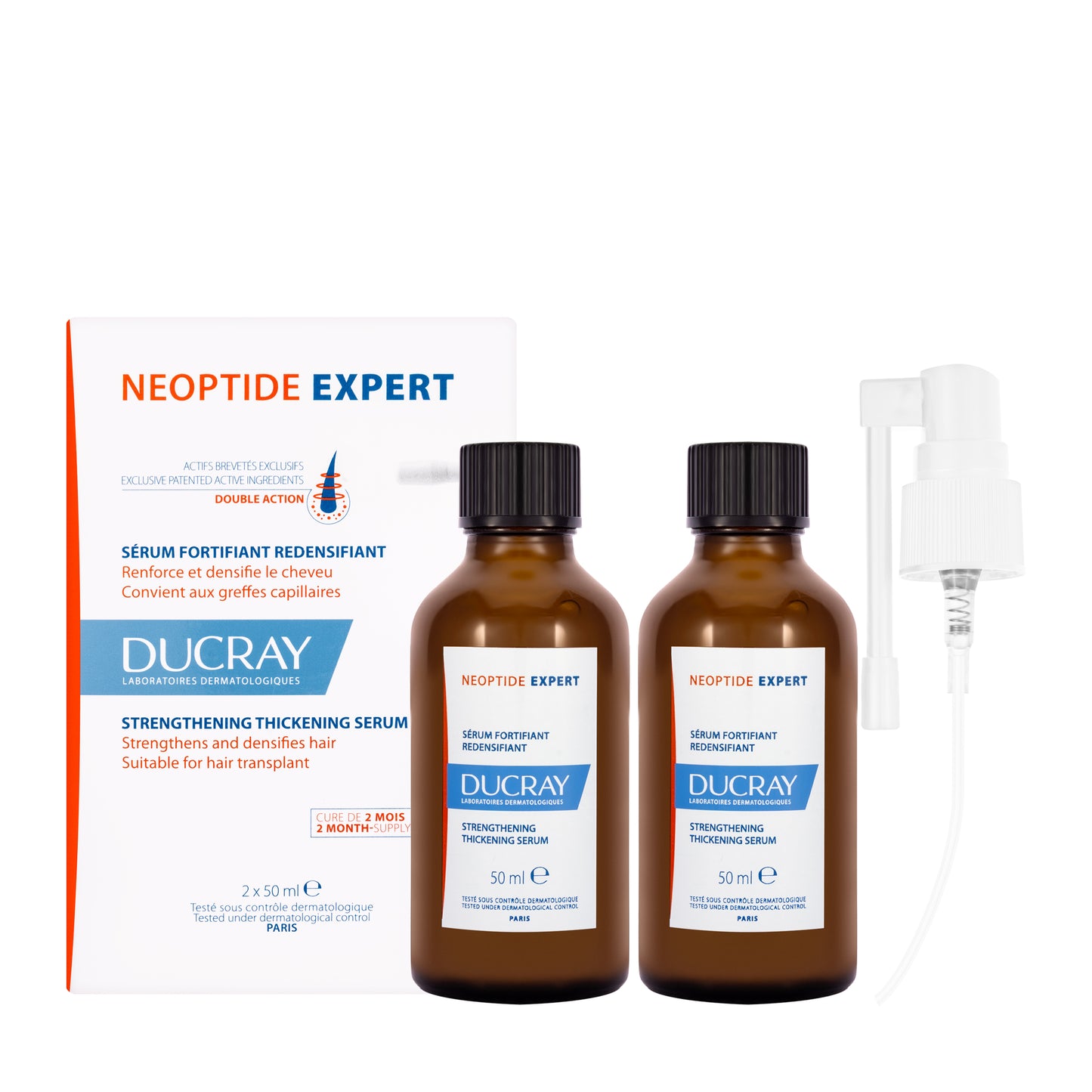 Ducray Neoptide Expert Strengthening Thickening Serum Spray 2 x 50 Ml