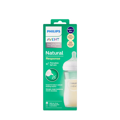 Avent [652] Natural Response Bottle [GLASS] 1M+ 240ML