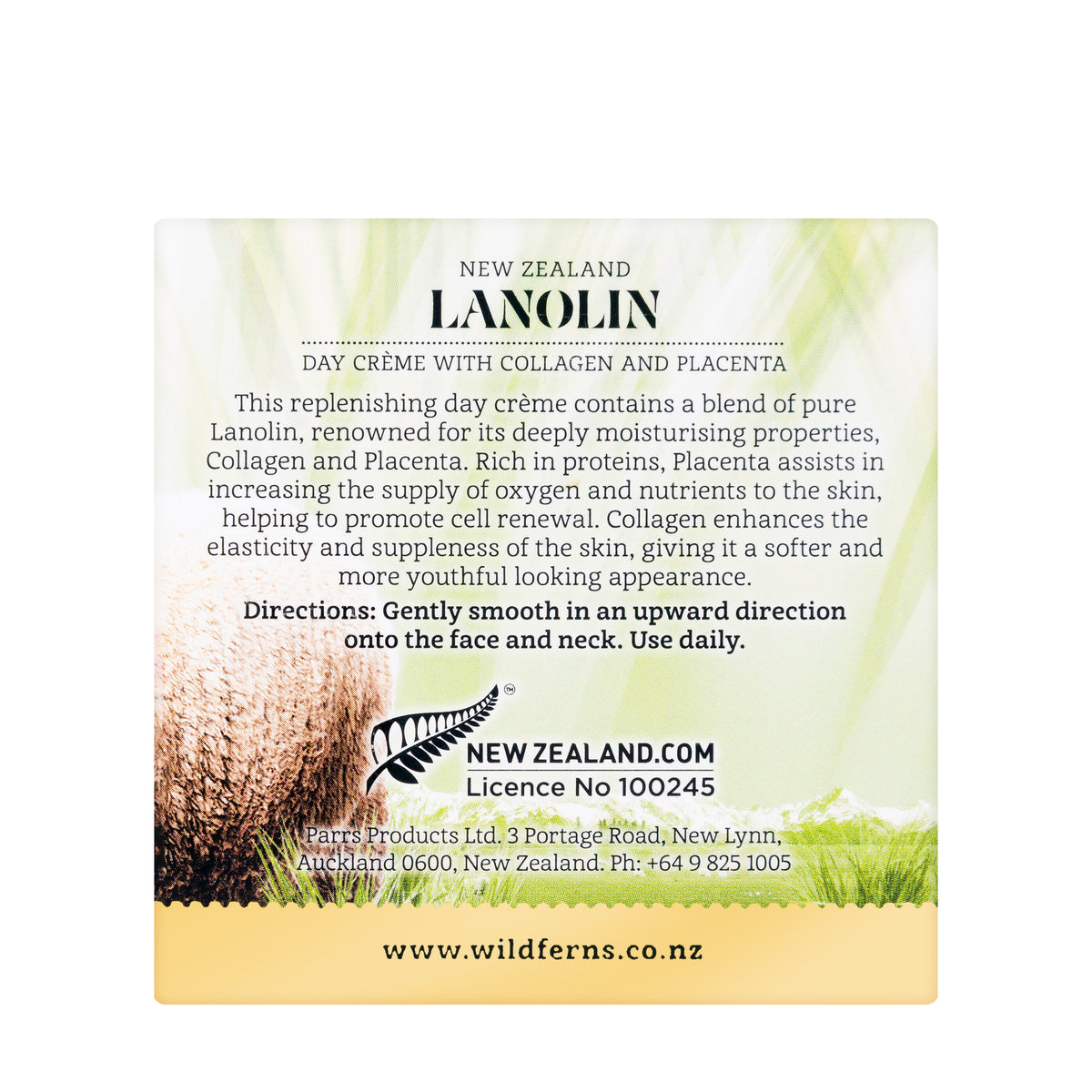 Wild Ferns Lanolin Day Cream 100 gm