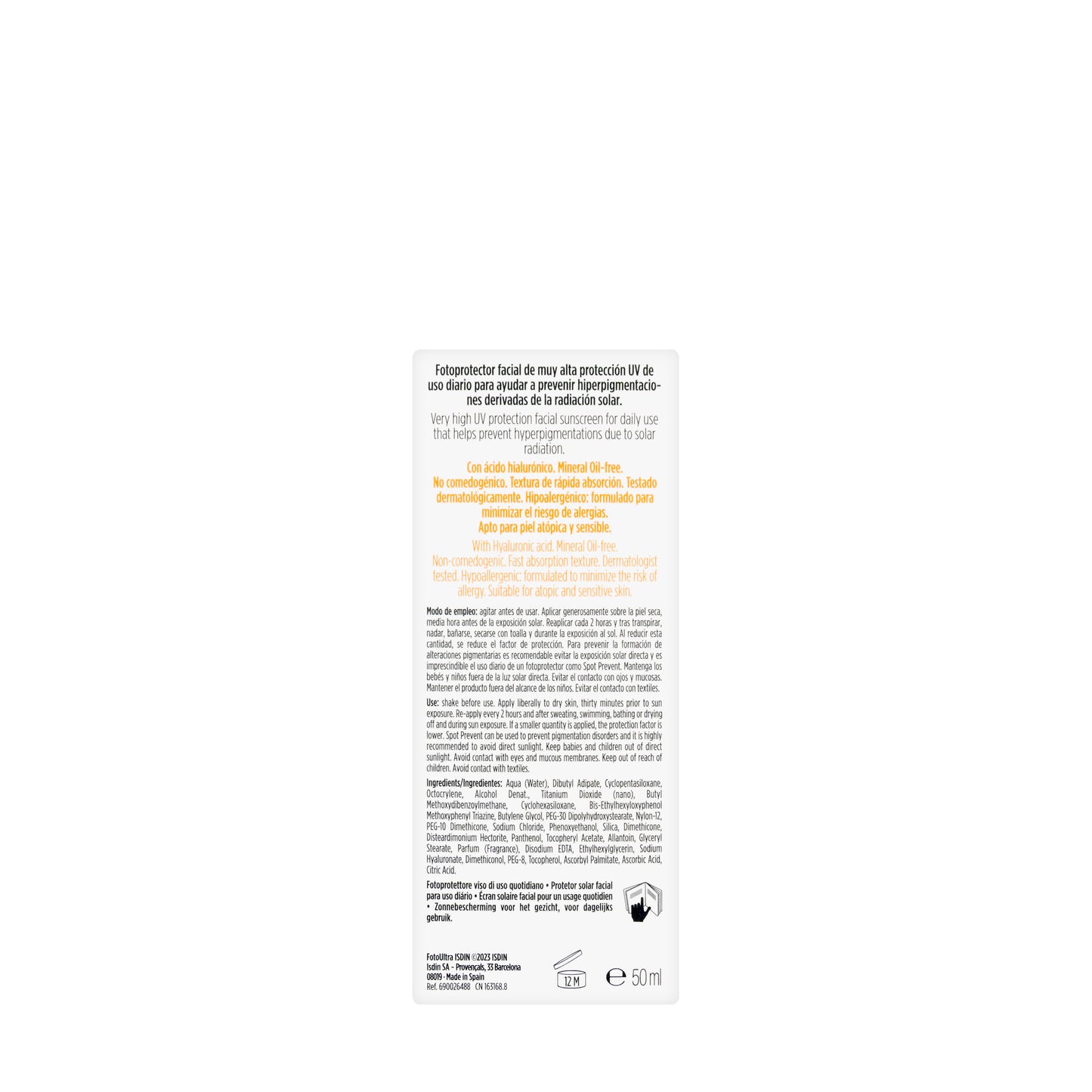 Isdin Fotoultra Spf 50+ Spot Prevent Fluid 50 Ml