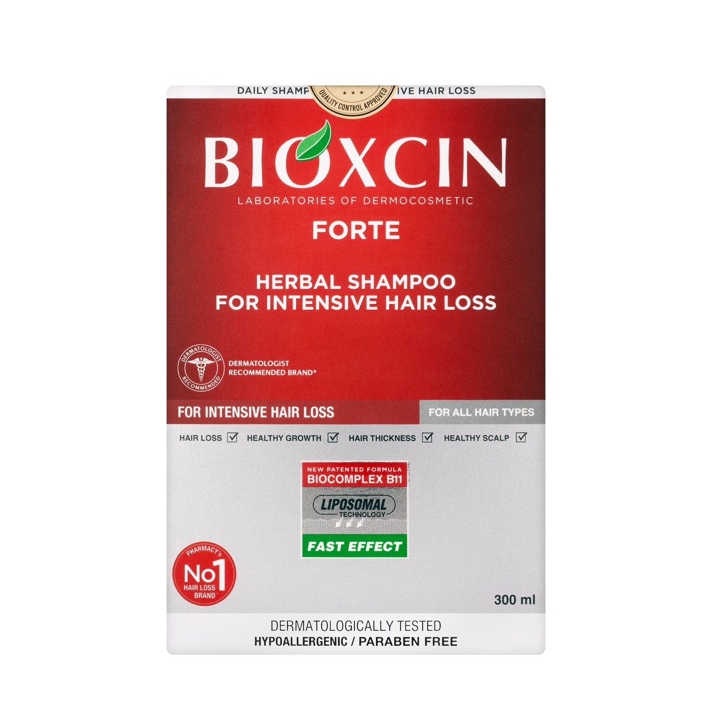 Bioxcin DermaGen Forte Herbal Shampoo for Intensive Hair Loss 300 Ml