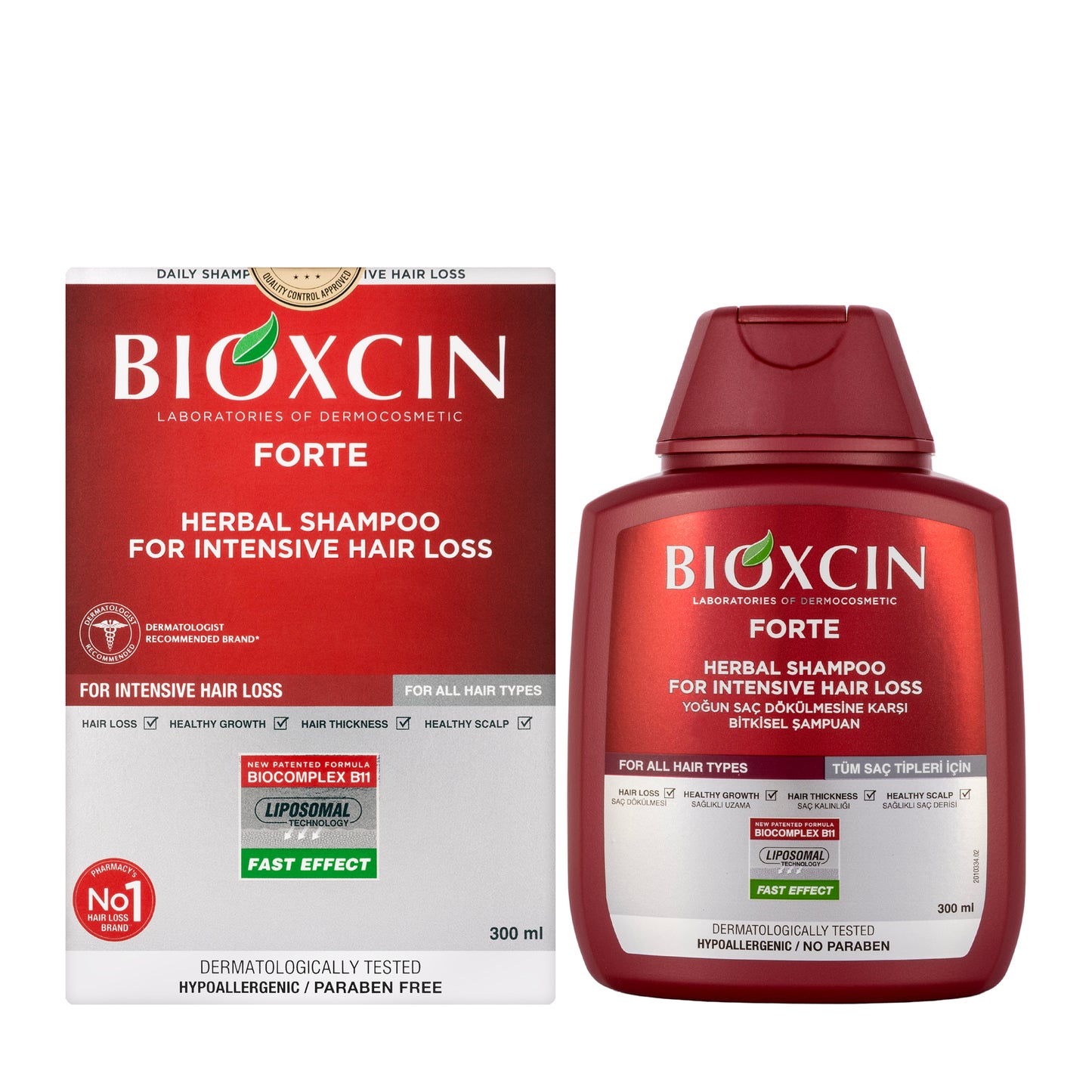 Bioxcin DermaGen Forte Herbal Shampoo for Intensive Hair Loss 300 Ml