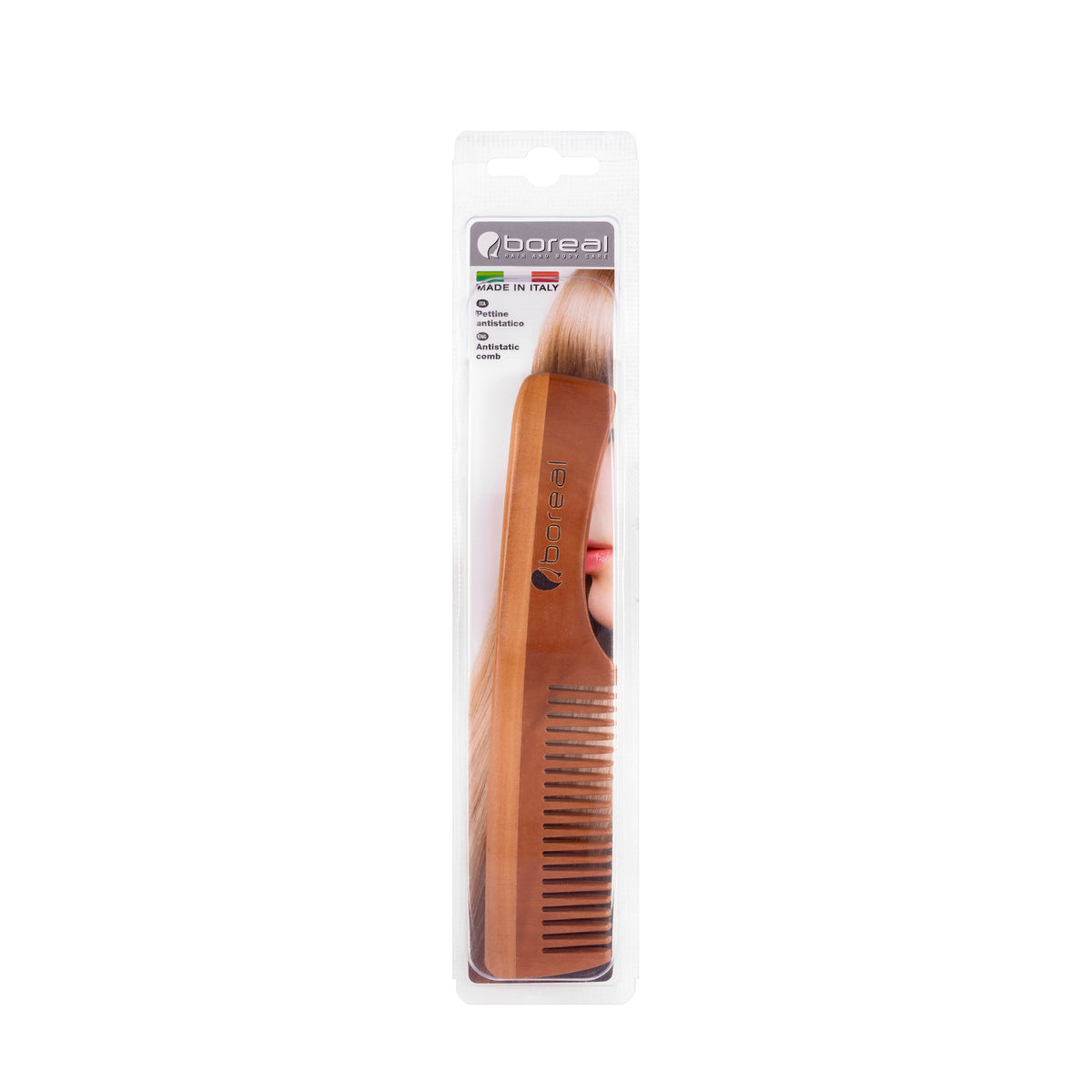 Boreal Wooden Anti-static Comb With Handle [1410/IS]