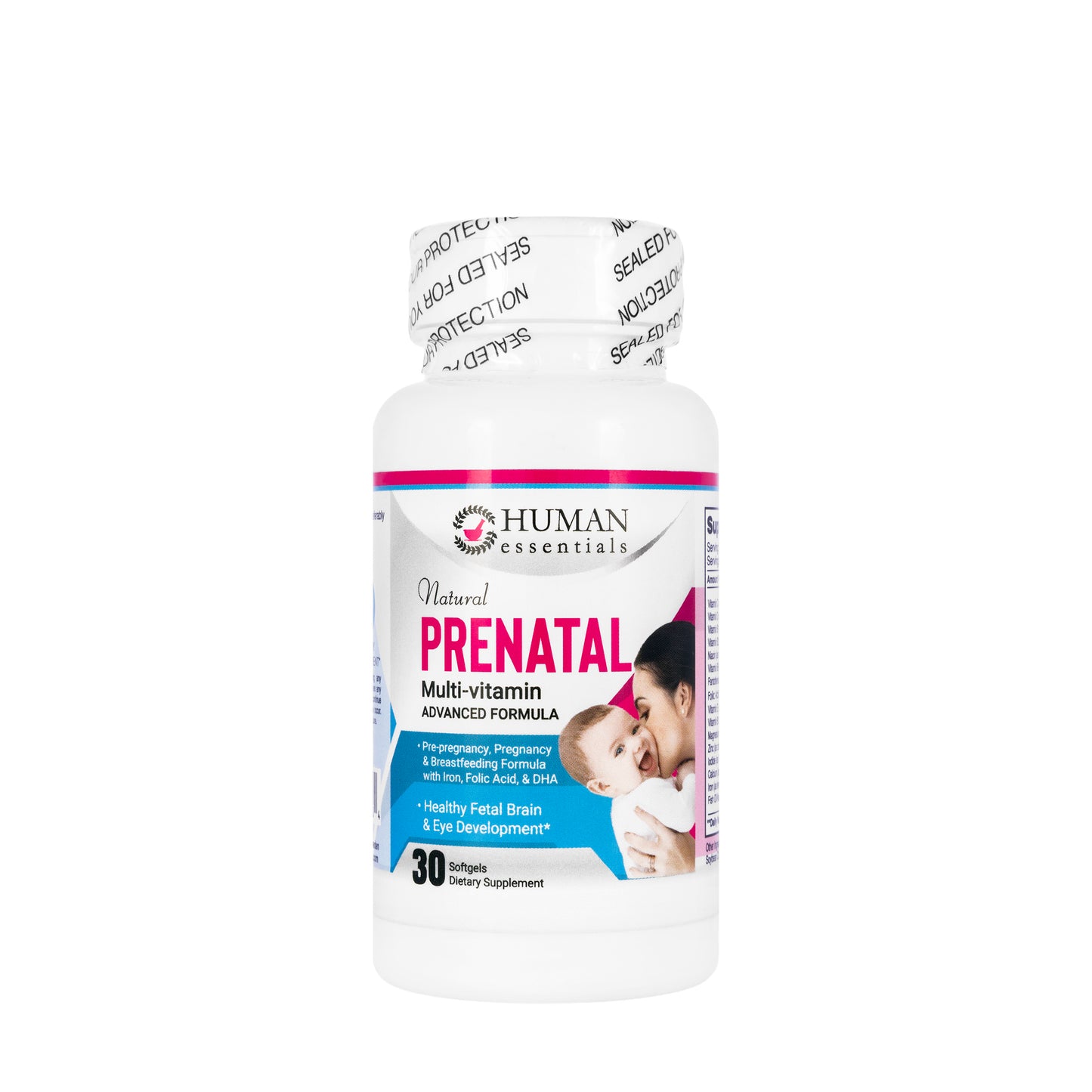 Human Essentials Natural Prenatal Multi-Vitamin 30 Softgels