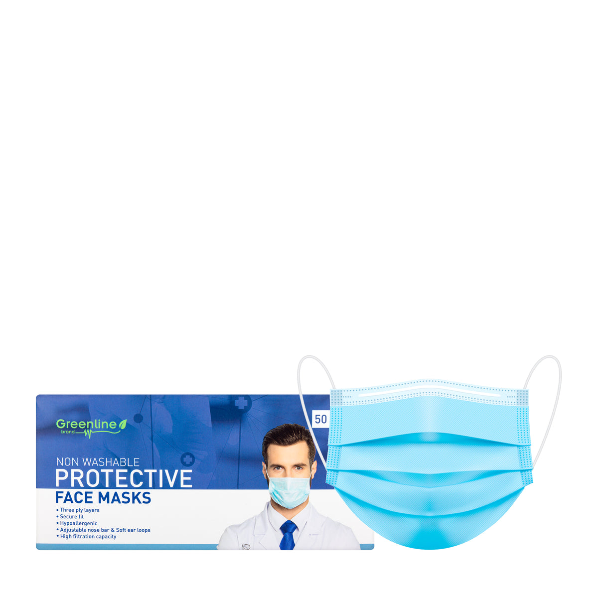 Mask 50 Pieces Blue Bio Pharm