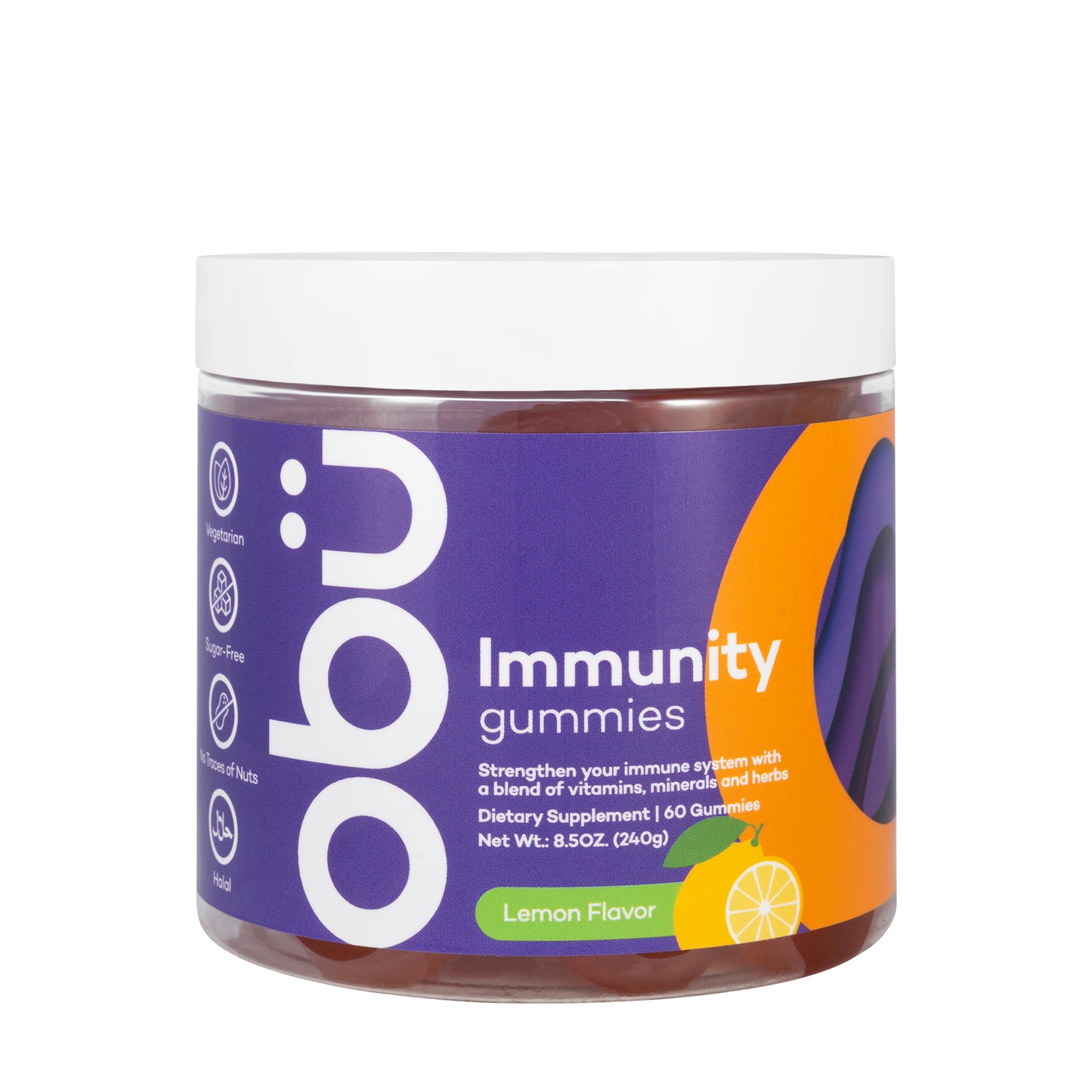 OBU Immunity Gummies Lemon Flavor 60 Gummies