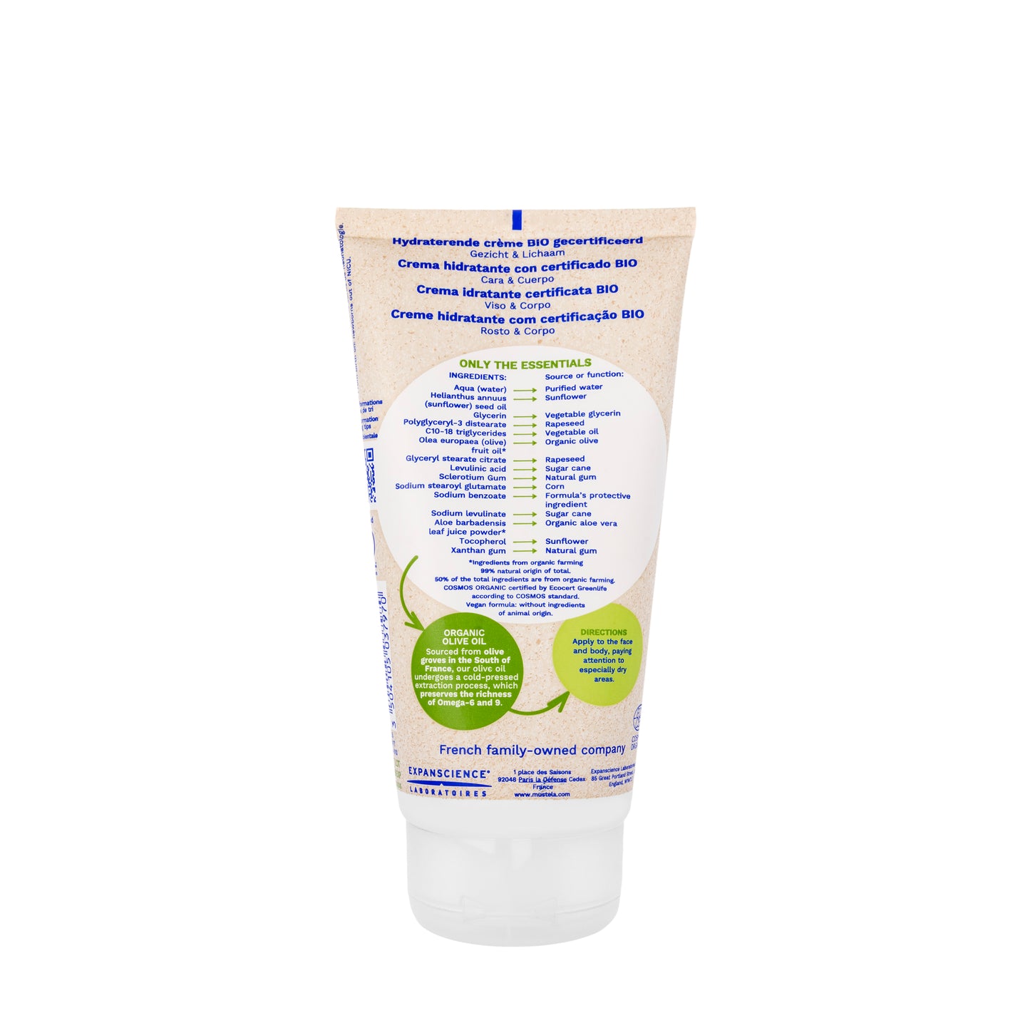 Mustela Organic Hydrating Cream 150 Ml