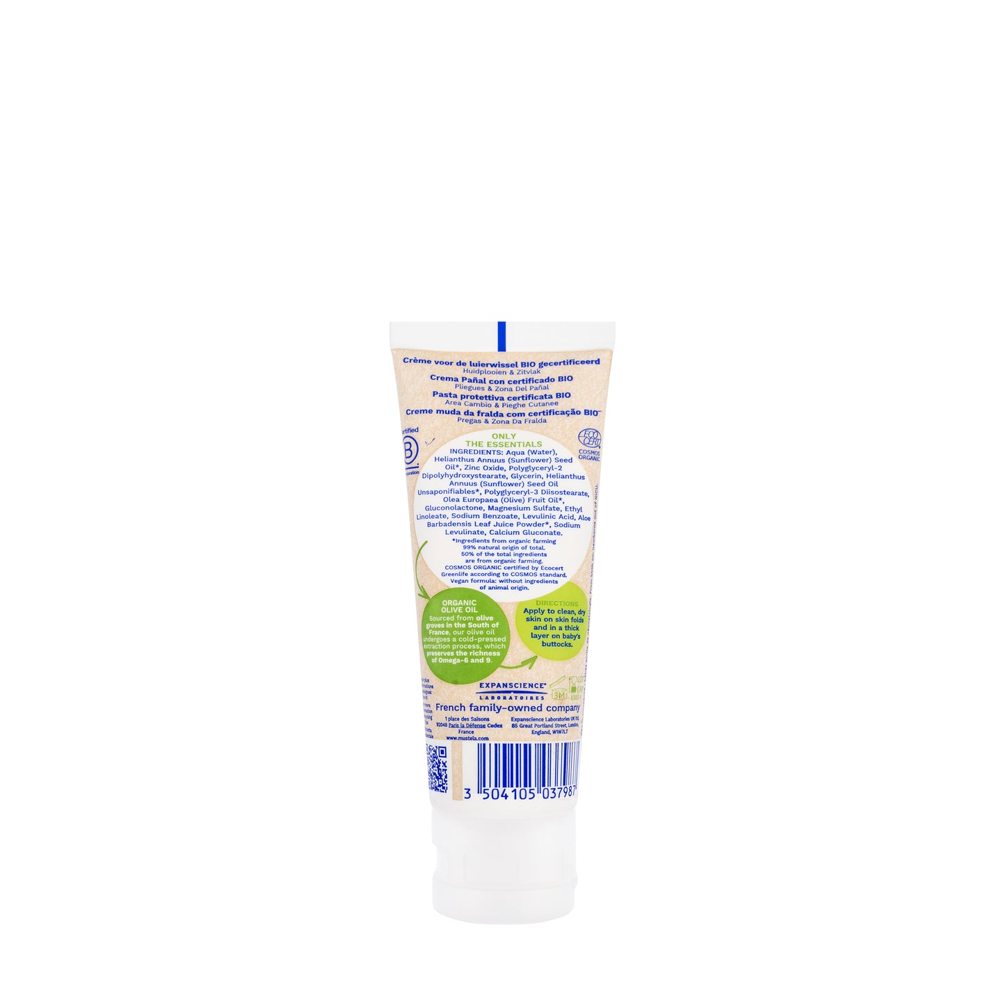 Mustela Organic Diaper Cream 75 Ml