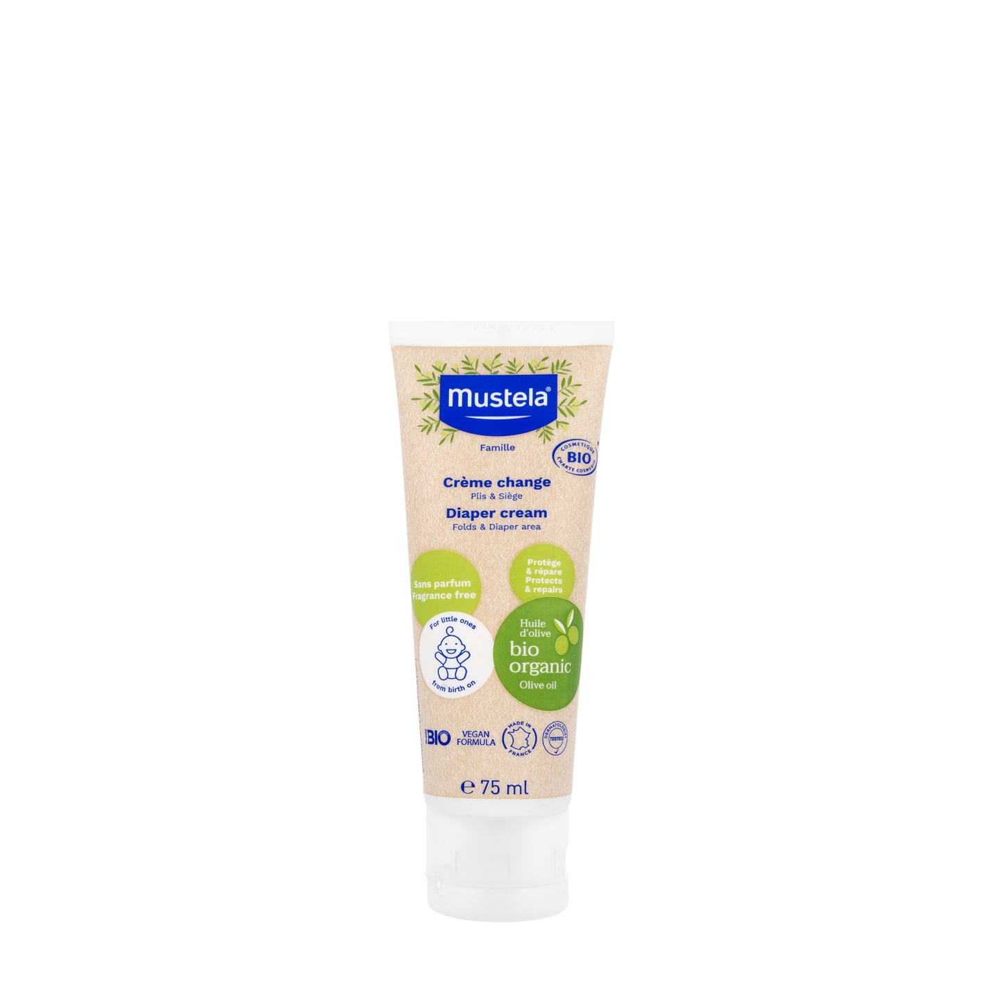 Mustela Organic Diaper Cream 75 Ml
