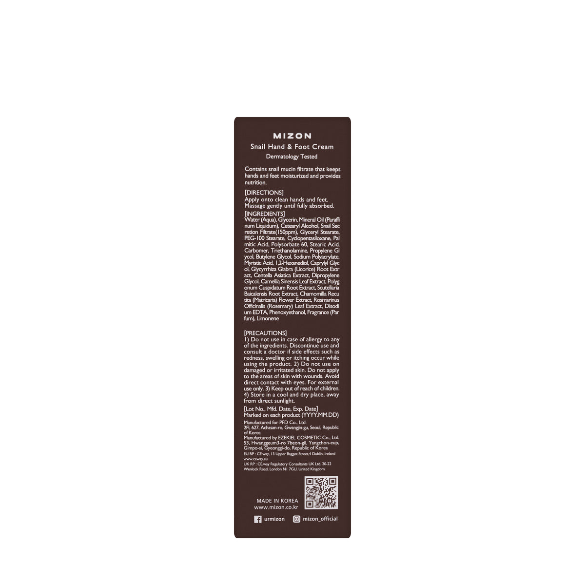 Mizon Snail Hand & Foot Cream