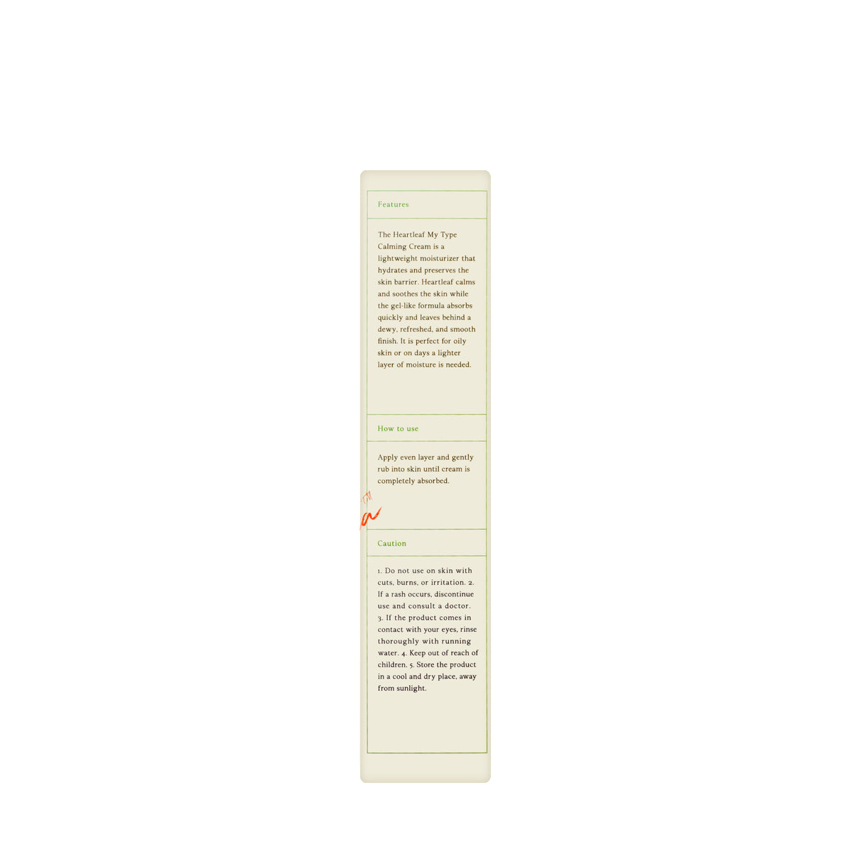 Axis-Y Heartleaf My Type Calming Cream 60 ml