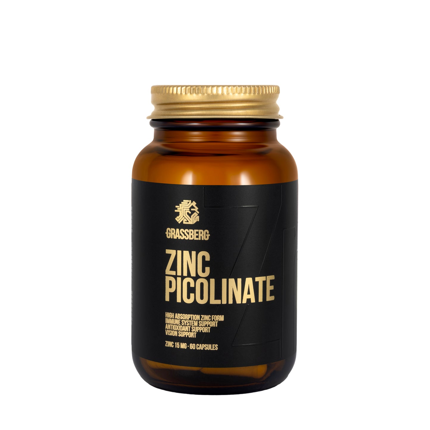 Grassberg Zinc Picolinate 15 mg 60 Capsules