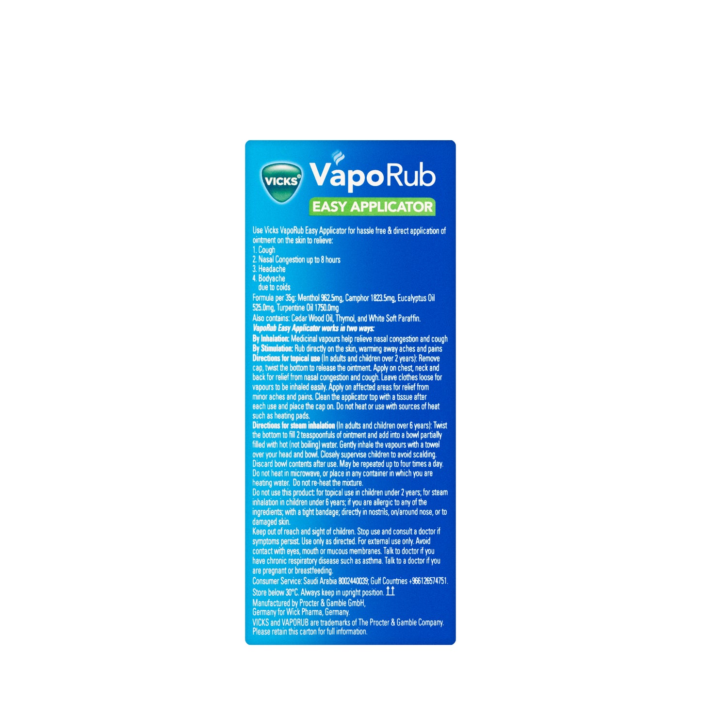 Vicks Vaporub Easy Applicator Ointment 35gm