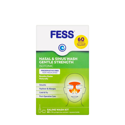 Fess Nasal Isotonic Saline Wash 60 Sachets Kit