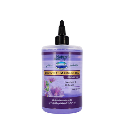 Natures Bounty Violet Geranium Massage Oil 300 ml
