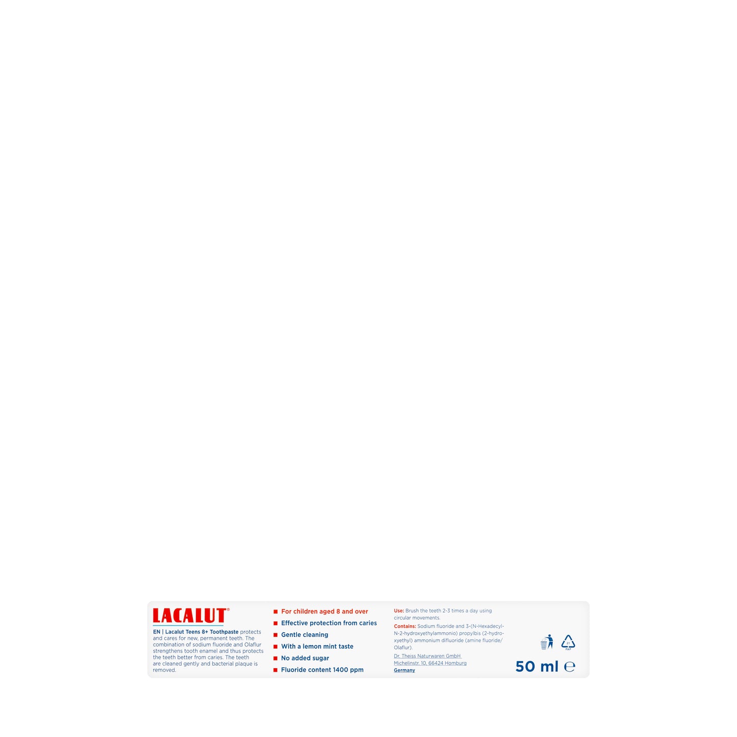 Lacalut Teens 8+ Toothpaste 50 ml