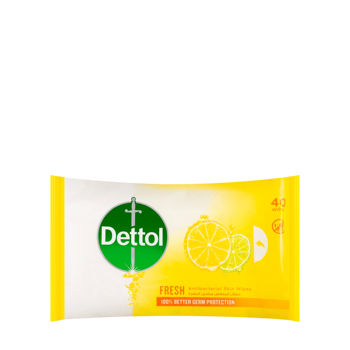 Dettol Fresh (Lemon) Wipes 40 Pieces