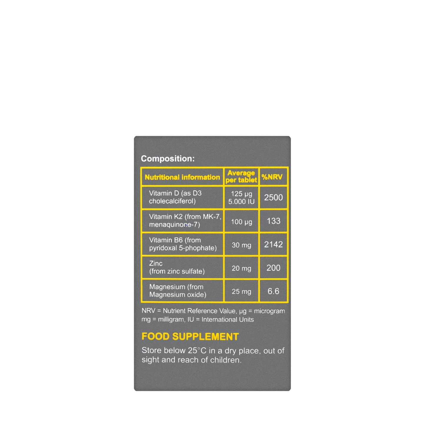Roy Vit-D3 5000IU + K2 30 Tablets