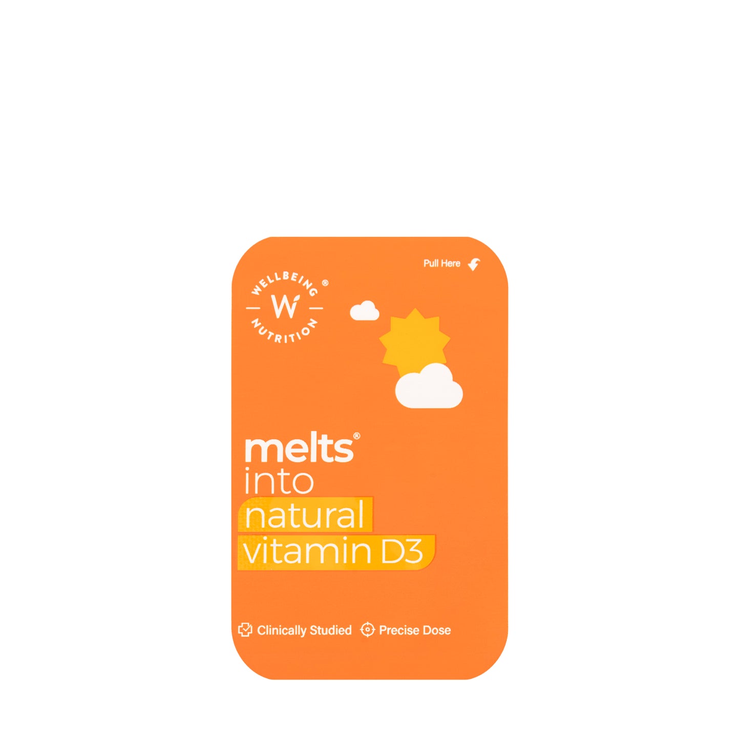 Wellbeing Melts Natural Vitamin D3+K2 30 Strips