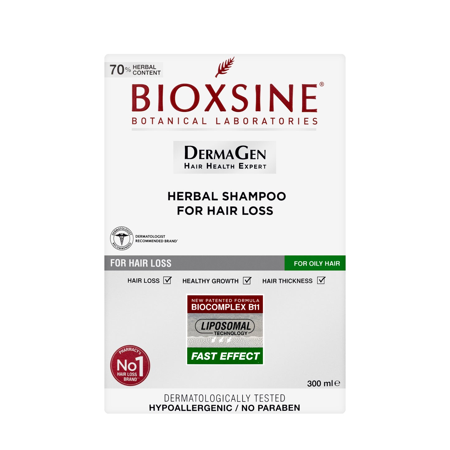 Bioxsine Forte Herbal Oily Hair Shampoo 300Ml