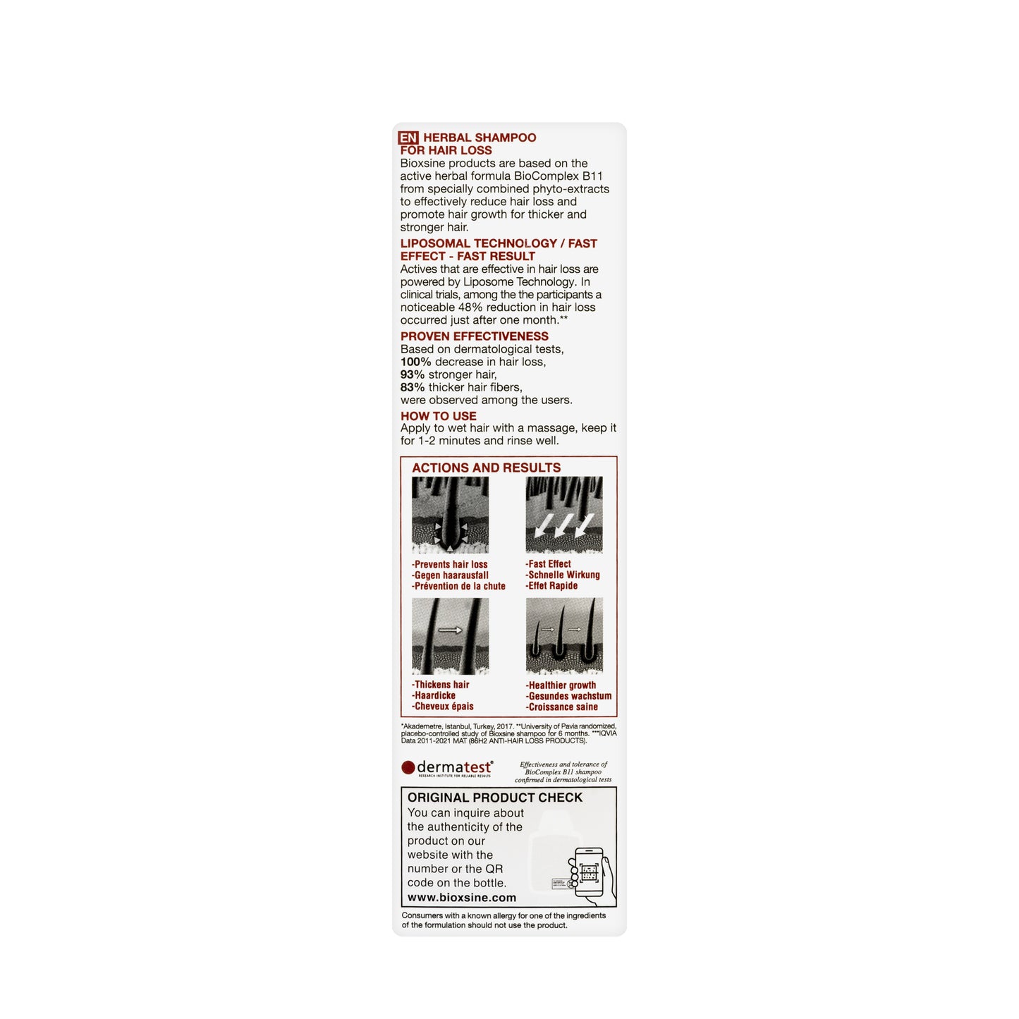 Bioxsine Forte Herbal Oily Hair Shampoo 300Ml
