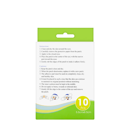 Olive Adhesive Eye Patch Adult 10 Pieces