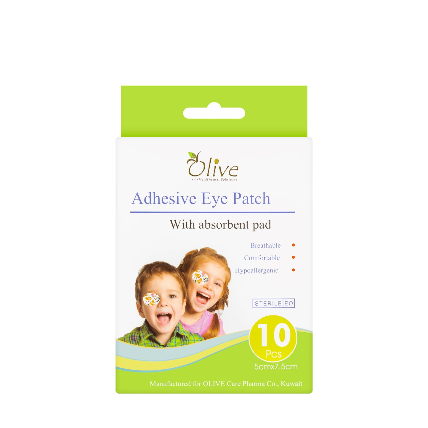 Olive Adhesive Eye Patch Kids 10 Pieces