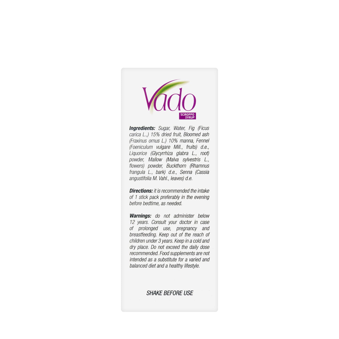 Vado Syrup Sticks 20X5Ml