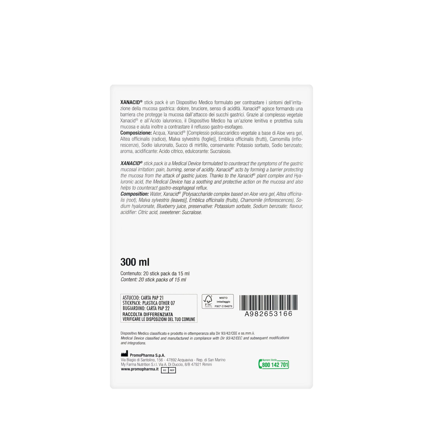 Xanacid Sticks 20X15Ml