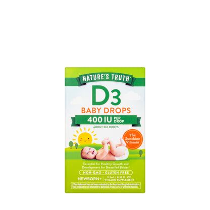 Natures Truth Vitamin D3 400IU Drops 9.2Ml
