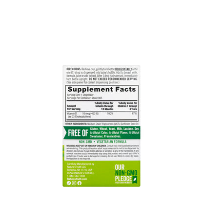 Natures Truth Vitamin D3 400IU Drops 9.2Ml
