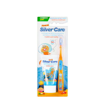Silver Care Junior Toothbrush+Kids Bubble Gum ToothPaste 50 Ml [4445]