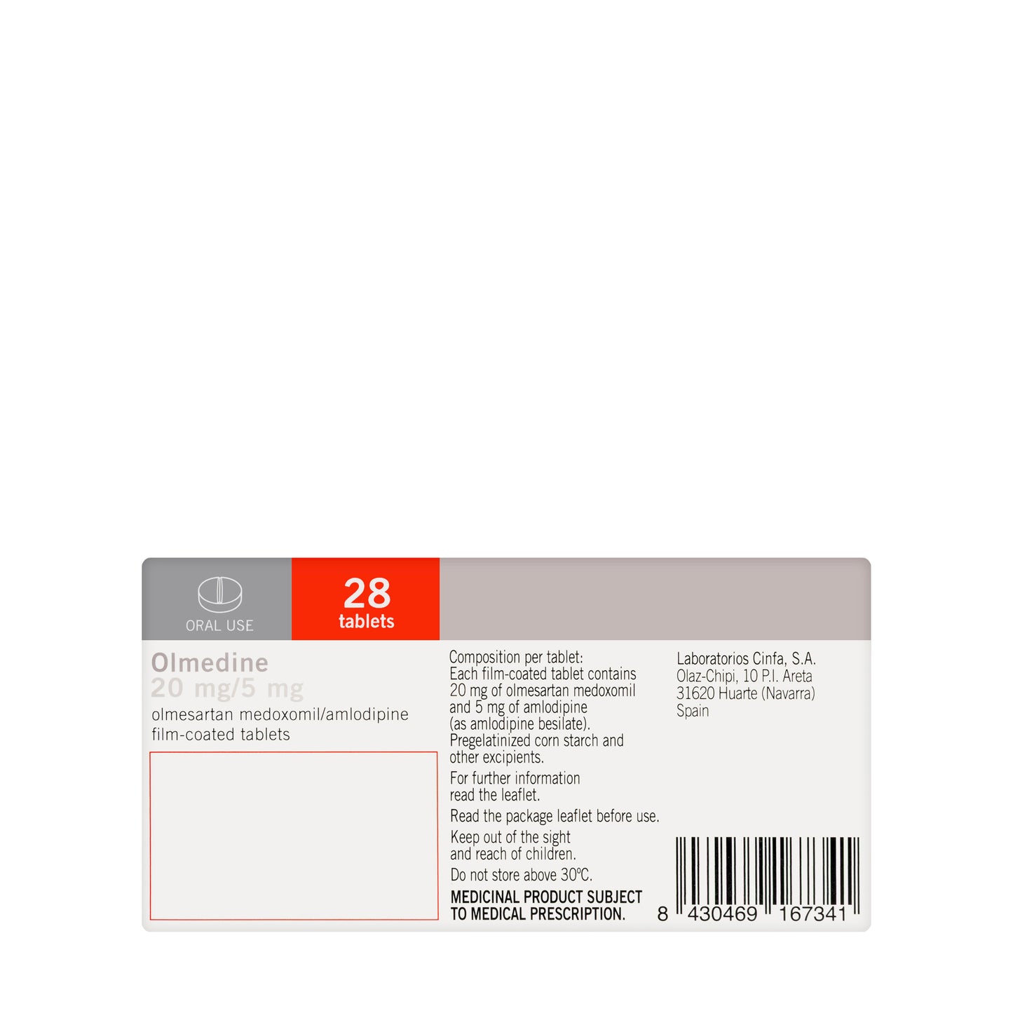 Olmedine 20/5 Mg 28 Tablet