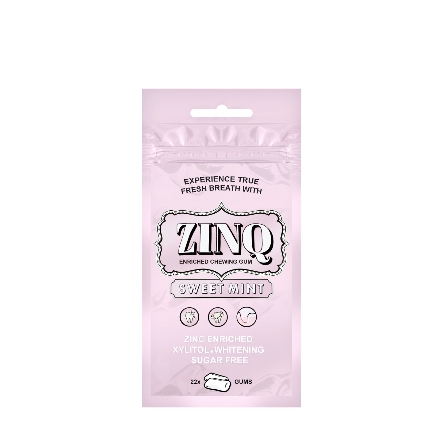 Zinq Sweet Mint Chewing Gum 22 Piece
