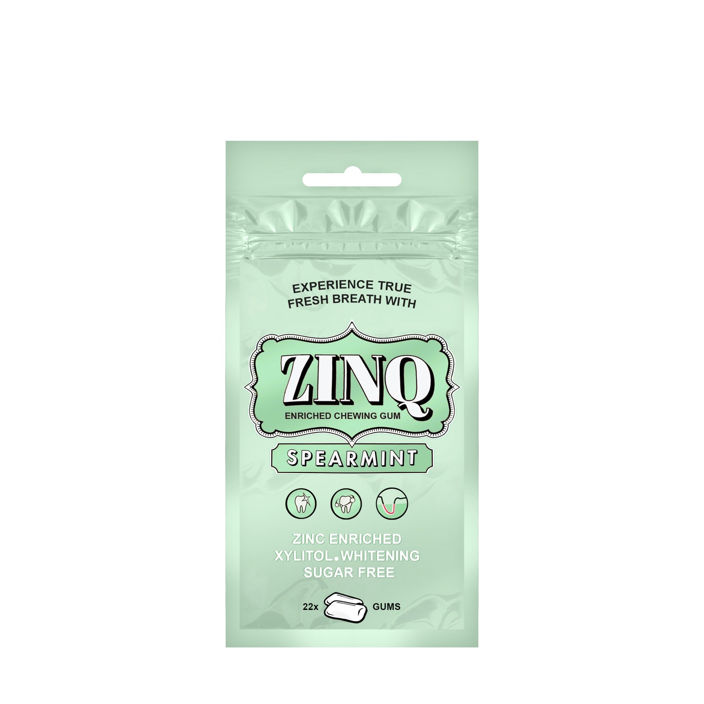 Zinq Spear Mint Chewing Gum 22 Piece